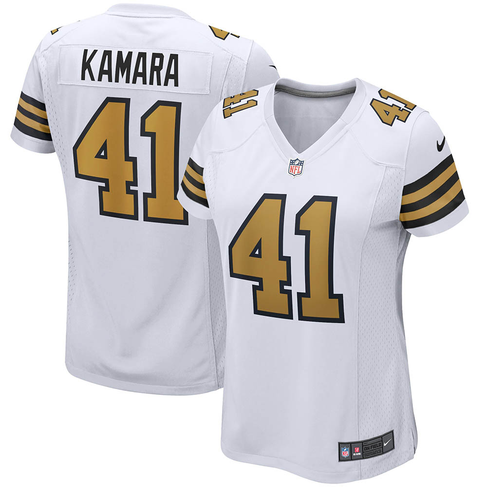 Women's New Orleans Saints Alvin Kamara Alternate Game Player Jersey White